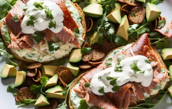 Avocado mit Lachs und Frischkäse