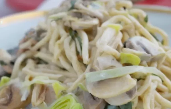 Bärlauch-Champignon-Pasta