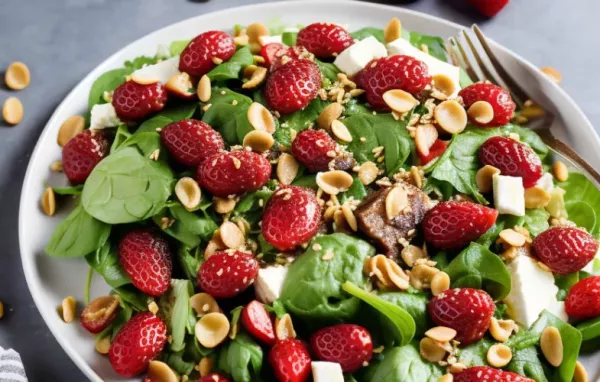 Eichblattsalat mit Erdbeeren und Lammfilet