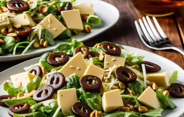 Ein deftiger Eiersalat mit Käse und knackigem Gemüse