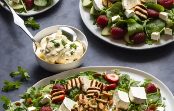 Ein herbstlicher Salat mit Birnen und Camembert