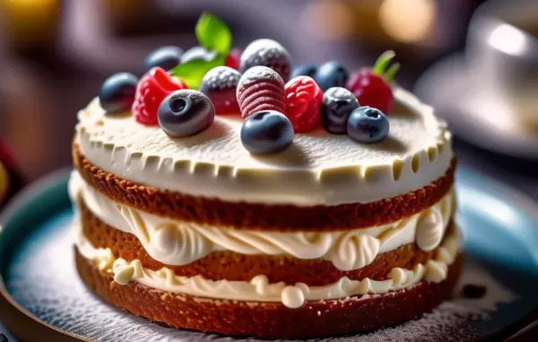 Ein köstlicher Kuchen mit einer cremigen Mascarponefüllung