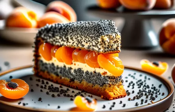 Ein köstlicher Kuchen mit saftigen Marillen und knusprigem Mohn