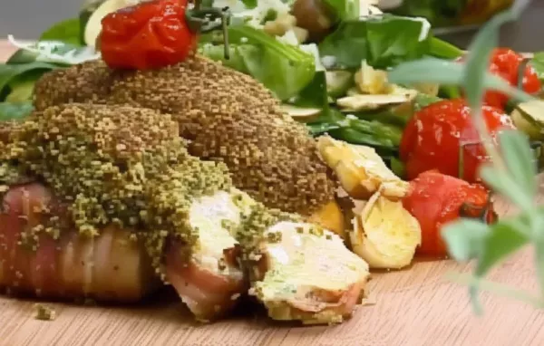 Ein köstliches Rezept für Kürbiskern Hendl und Spinatsalat