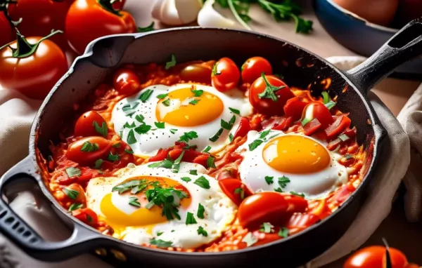 Ein köstliches und herzhaftes Rezept für Shakshouka