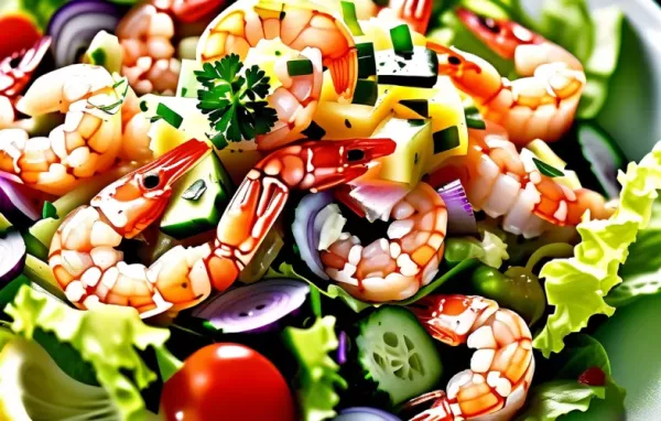 Erfrischender Garnelen Salat