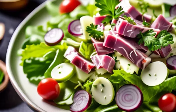 Erfrischender Gurkensalat mit leckerem Krabbenfleisch