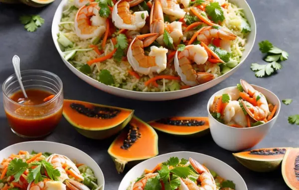 Erfrischender Papaya-Seafood-Salat