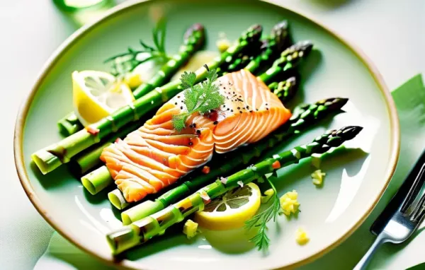 Frühlingshafter Genuss: Spargelsalat mit zartem Lachs