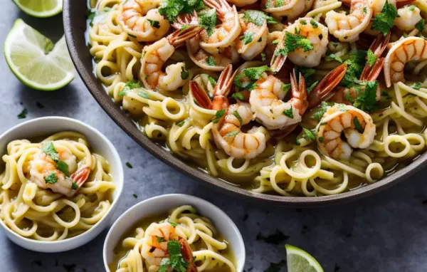 Gebratene Nudeln mit Scampi