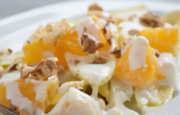 Gebratener Chicorée mit einem frischen Orangen-Mandarinen-Salat