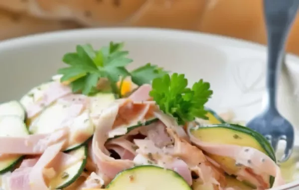 Gefüllte Zucchini mit Schinken-Salat