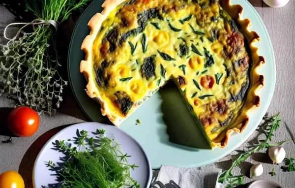 Gemüse-Quiche mit frischem Thymian - Ein köstliches vegetarisches Rezept