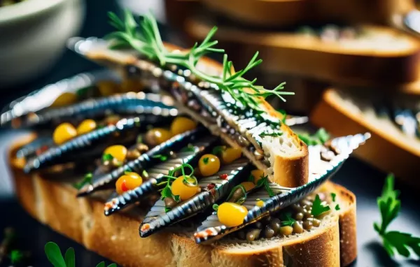 Genießen Sie diesen köstlichen Sardinen-Toast als Snack oder Vorspeise