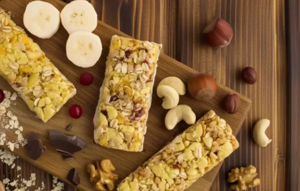 Gesunde und leckere Bananen Müsliriegel zum Mitnehmen