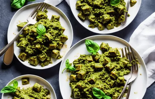 Junges Gemüse mit Pesto