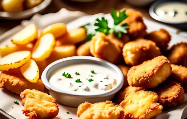 Knusprige Hendl Nuggets mit cremiger Oberssauce und saftigen Erdäpfeln