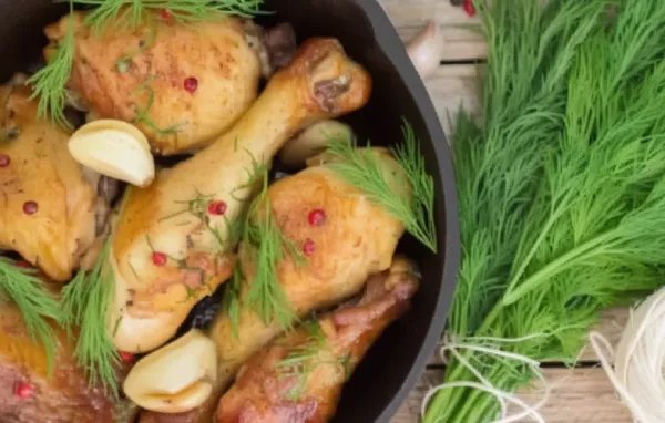 Köstliche Hühnerkeulen mit aromatischem Knoblauch