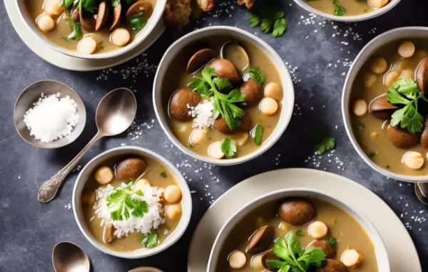 Köstliche Muschelsuppe mit Weißwein