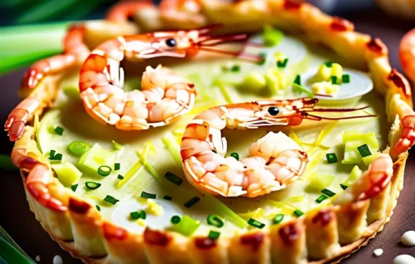 Köstliche Shrimps Porree Tarte