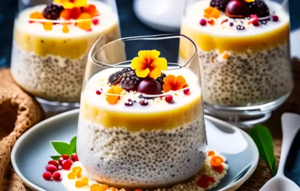 Köstlicher Kokos-Sago-Pudding mit Tapioka und exotischem Geschmack