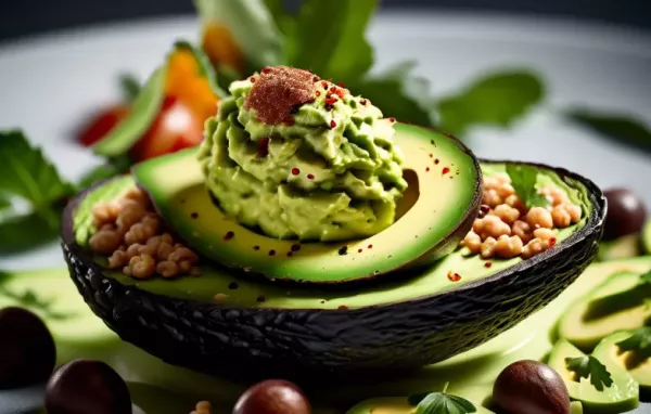 Köstliches Rezept für gefüllte Avocado mit Huhn und Garnelen