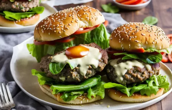 Leckerer vegetarischer Burger mit Bohnen und Couscous