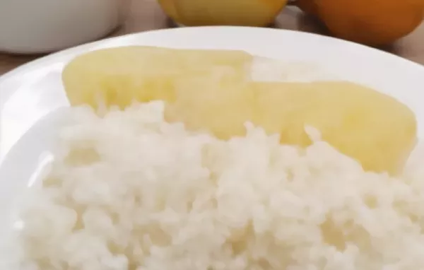 Leckeres Birnenkompott mit Reis