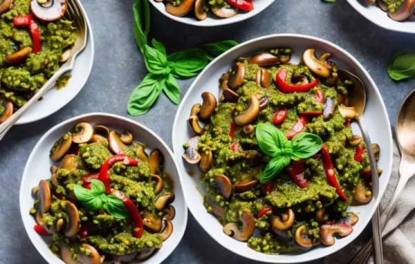 Leckeres Rezept für Champignons mit würzigem Chili-Pesto