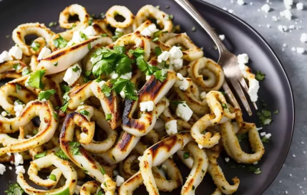 Leckeres Rezept für gegrillte Calamari mit Feta