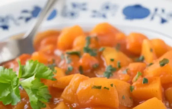 Leckeres veganes Gulasch für Gemüseliebhaber