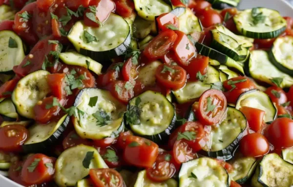 Leckeres Zucchini-Tomaten-Gemüse für eine gesunde Mahlzeit