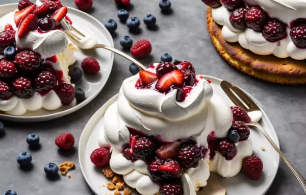 Leichtes und erfrischendes Dessert mit Himbeeren