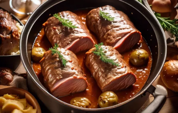 Mostbraten - Ein saftiger Schweinebraten in Most-Sauce