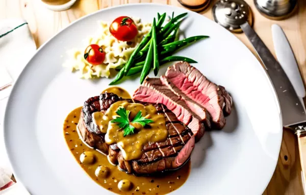 Rindersteak in cremiger Garnelensauce - Ein Genuss für Fleisch- und Meeresfrüchte-Liebhaber