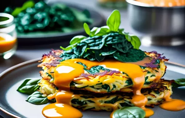 Spinat-Rösti mit würziger Sauce Rouille