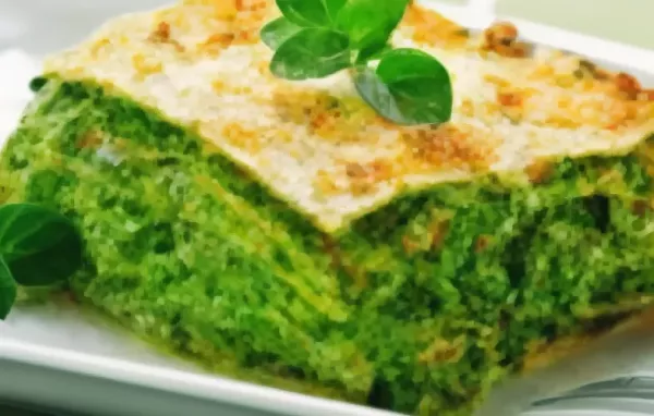 Vegetarische Spinatlasagne