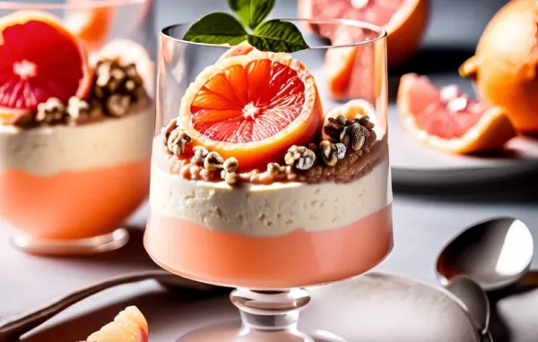 Walnussmousse an Grapefruit - Ein luftiges Dessert mit nussigem Geschmack und fruchtiger Note