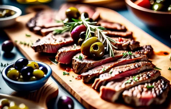 Zart marinierte Minuten-Steaks mit mediterranen Aromen und knusprigem Fladenbrot