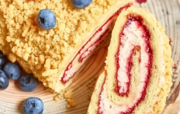 Zarte Roulade gefüllt mit einer cremigen Puddingfüllung