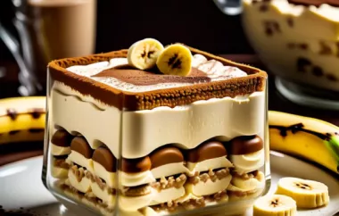 A delicious twist on the classic Tiramisu recipe, this Banana Tiramisu is a creamy and fruity dessert that will satisfy your sweet tooth.