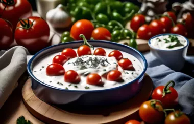 Bärlauch-Tomaten-Dip - Frischer Dip mit würzigen Aromen