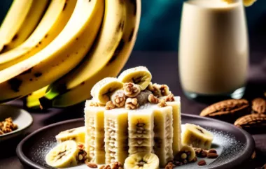 Bananen in Kokosmilch mit knusprigen Mandelsplittern - Ein exotisches Dessert