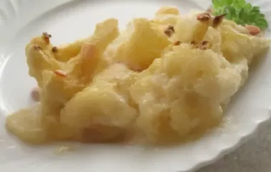 Blumenkohl-Kartoffelauflauf mit geräuchertem Schinken