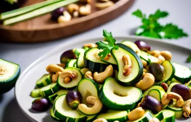 Cashewkerne mit Zucchini und Pilzen - Ein leckeres vegetarisches Gericht