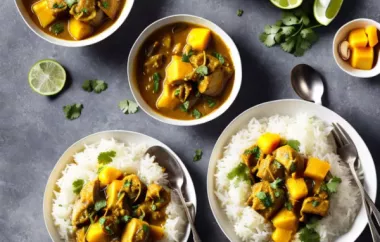 Curry mit Meeresfrüchten und Mango