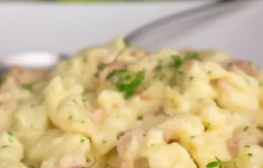 Delicious Spätzlepfanne with Ham