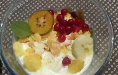 Dickmilch mit frischen Früchten