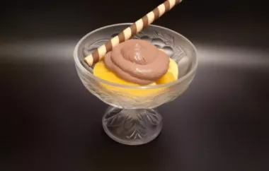 Ein cremiges Dessert aus Schokolade und Orangen
