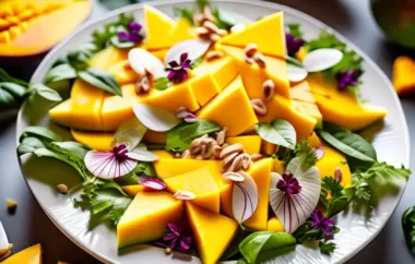 Ein erfrischender Salat aus süßer Mango und herzhaften Garnelen